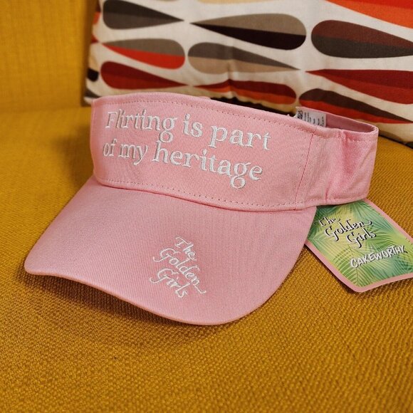 Cakeworthy the Golden Girls Pink Sun Visor Hat Visor Cap Blanche Quote N… - Picture 1 of 11